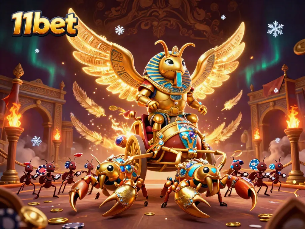 Engage with 11bet's vibrant gaming landscape amidst an exotic casino scene.
