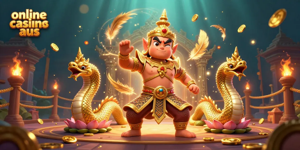 Engage with top online casinos aus through vibrant 3D illustration showcasing a guardian at play.